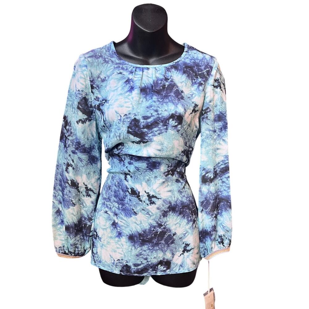 $179 Etcetera Visionary Boho Top 100% Silk Size 2 / XS NWT